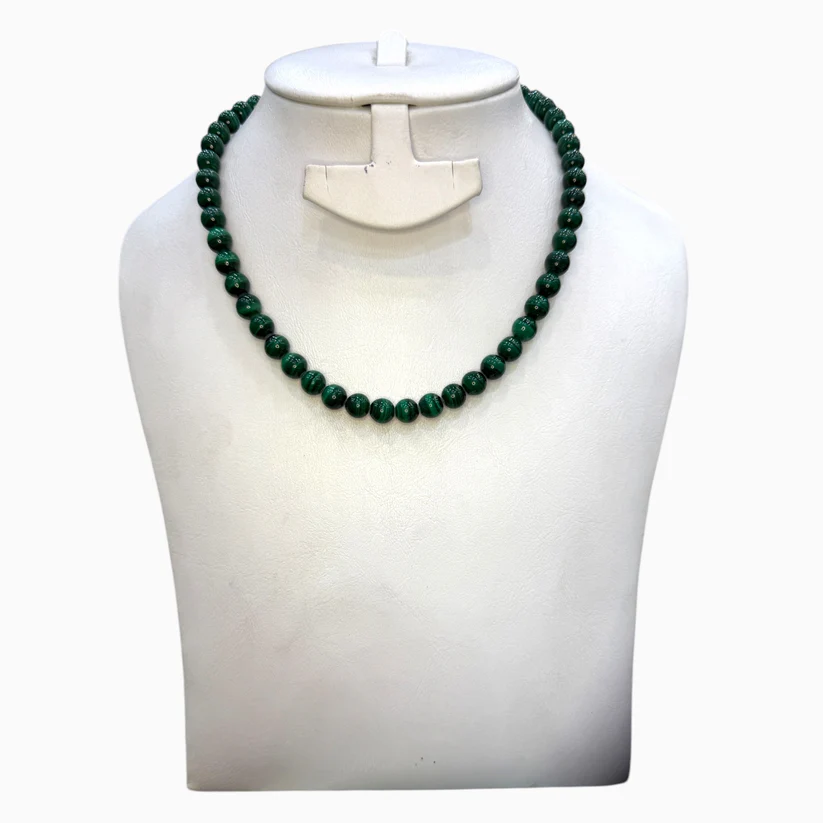 Natural Malachite Round Beads 8 mm 289.24 Carats 48 Beads
